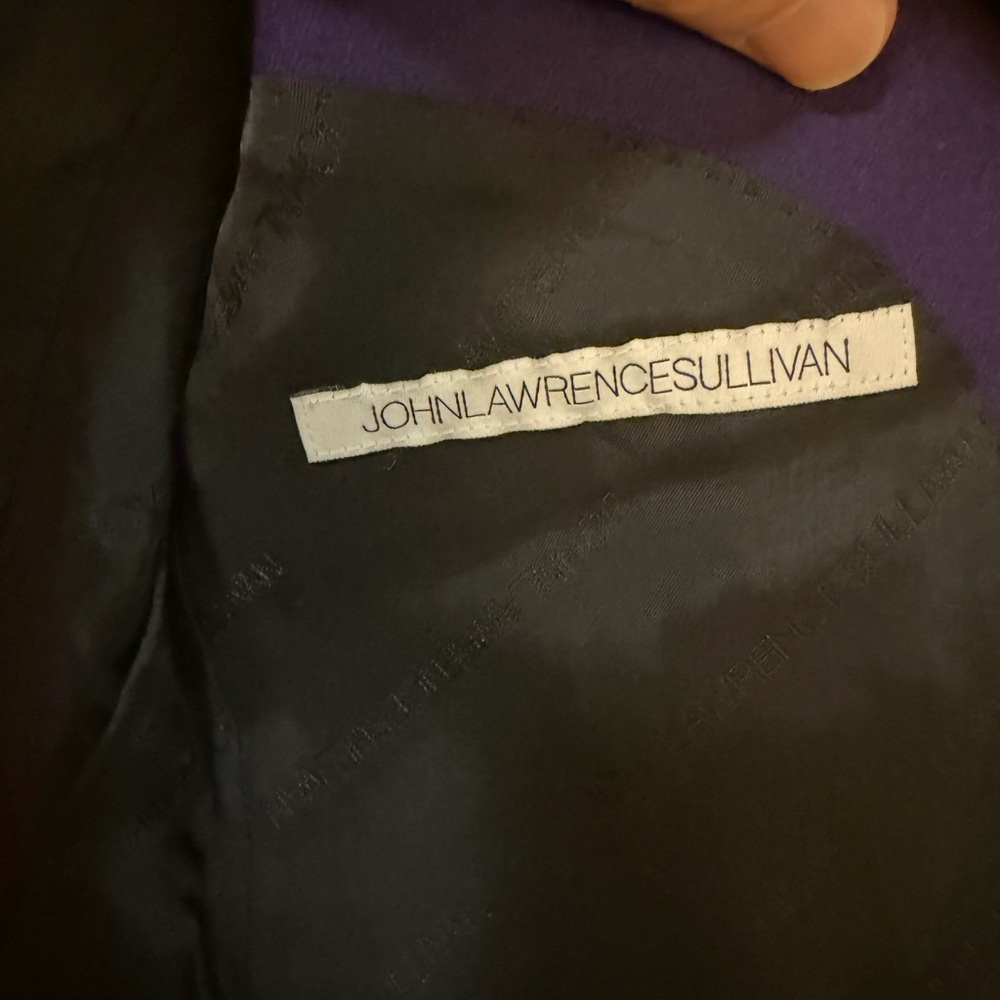 John Lawrence Sullivan Purple wool Tailored Blazer Jacket Size 38 Made in Japan - Picture 3 of 5